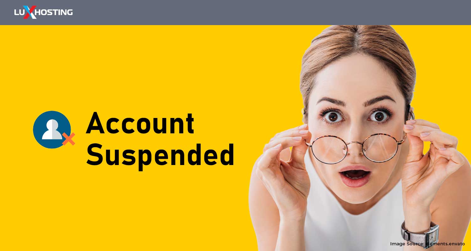 What does a website account suspension mean?